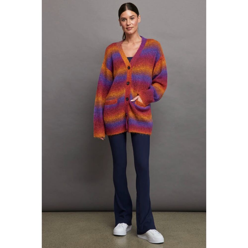 NWT Carbon38 Ombre‎ Cardigan Pink Purple Yellow Size Small